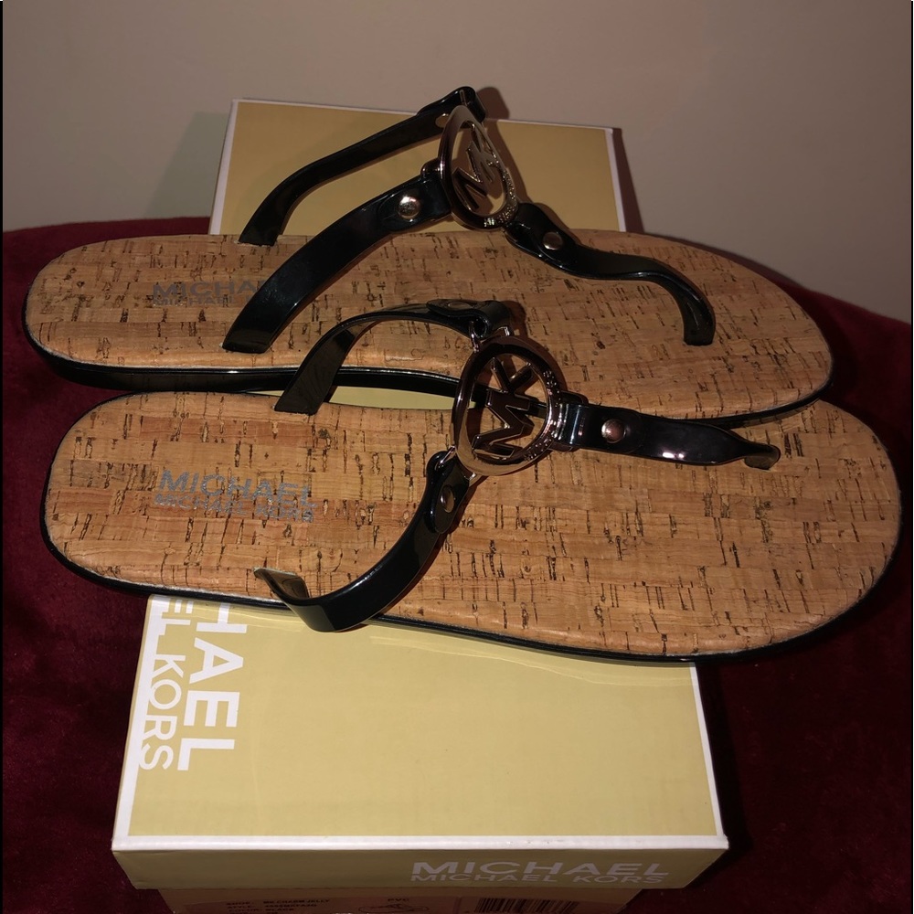Micheal Kors Cork Bottom Sandals